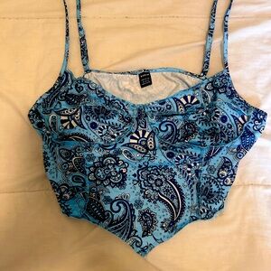 Blue crop top